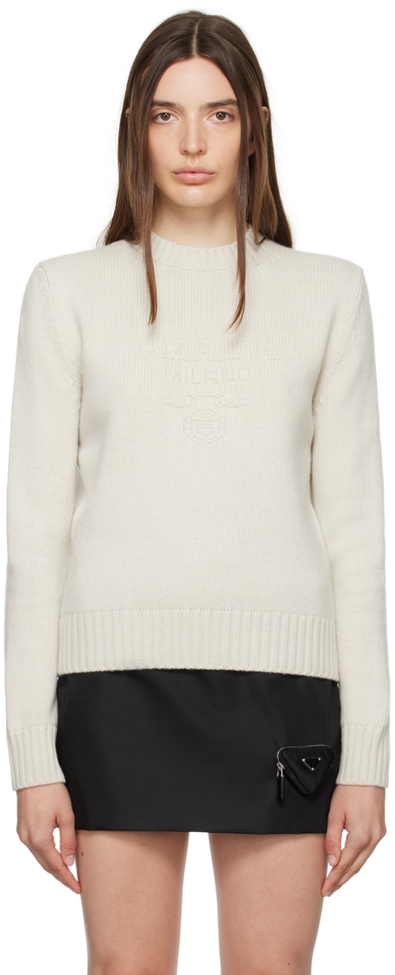 Prada deals jacquard sweater