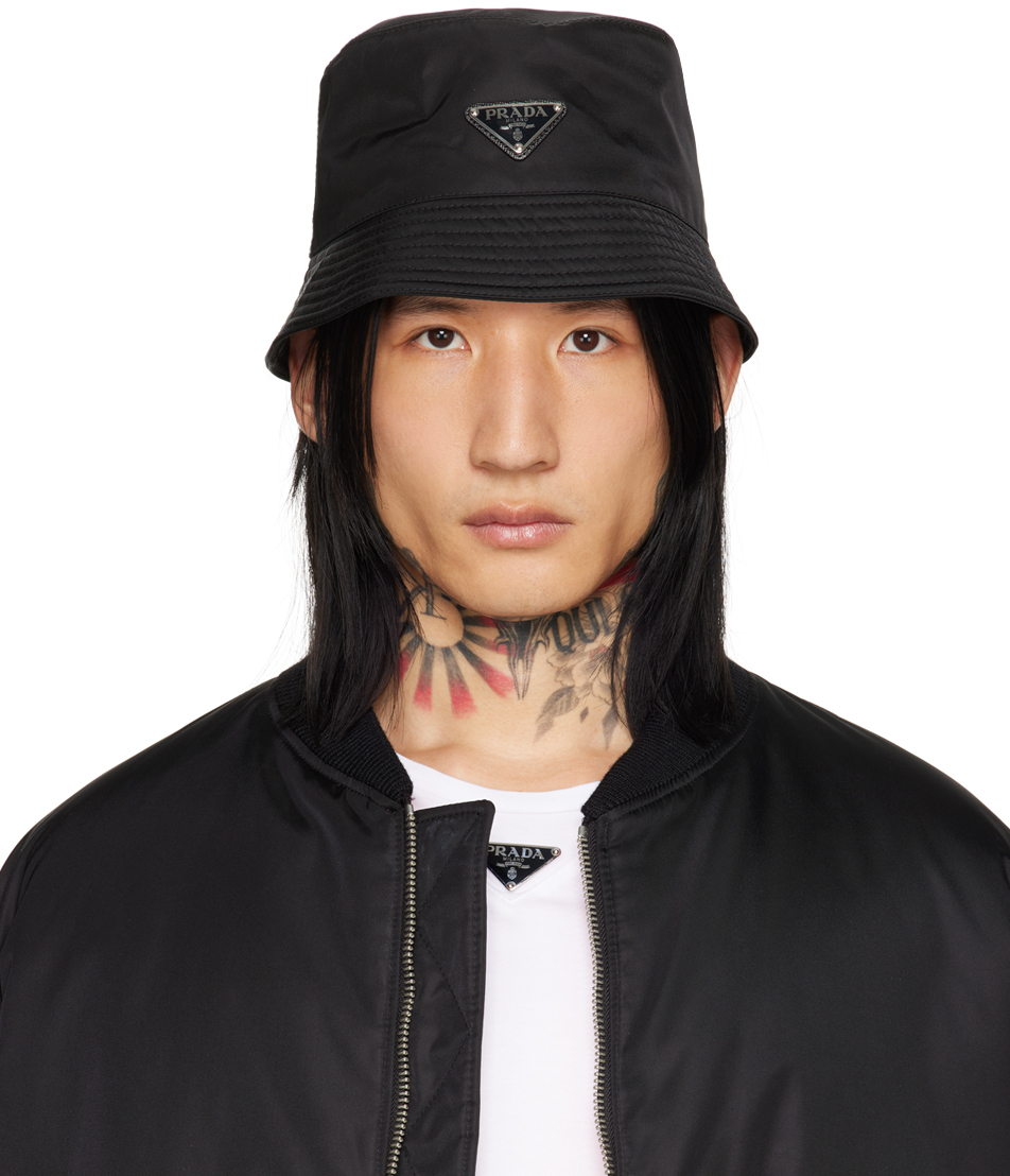 Prada - Nylon Bucket Hat, Men, Black