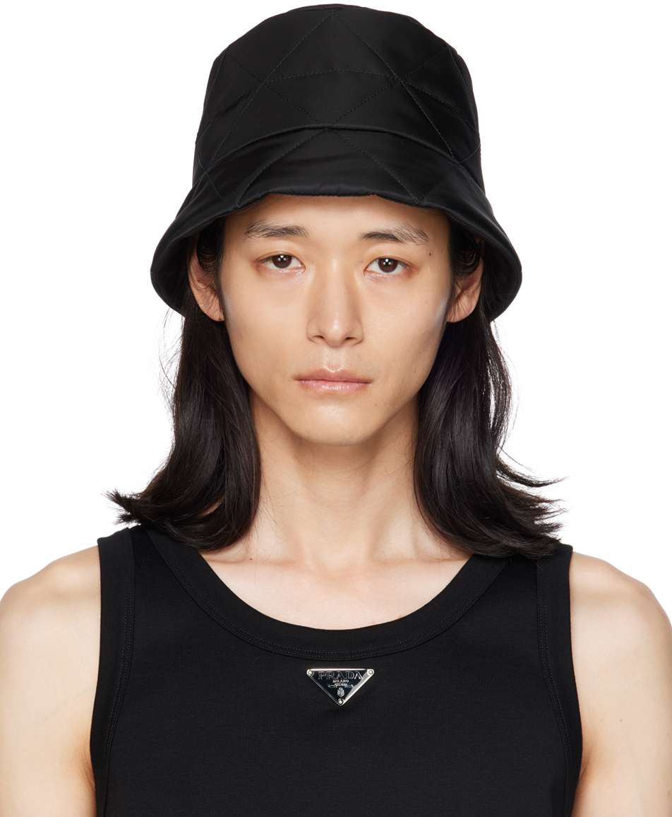 Cloth hat Prada Black size 58 cm in Cloth - 41578822