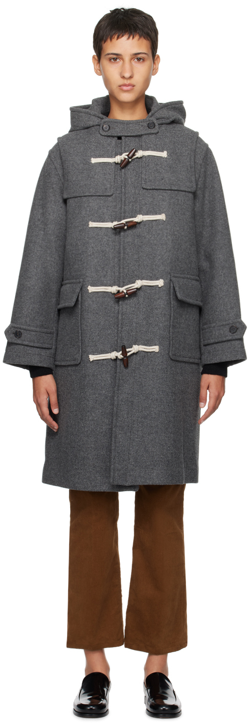 Shop Dunst Gray Classic Coat In Grey Twill
