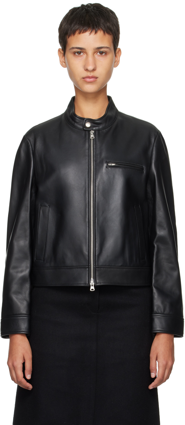 Black Racing Leather Jacket