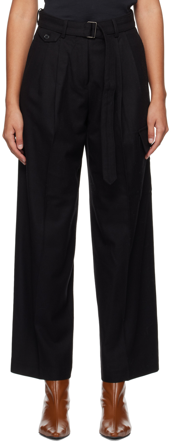 Black Belted Trousers