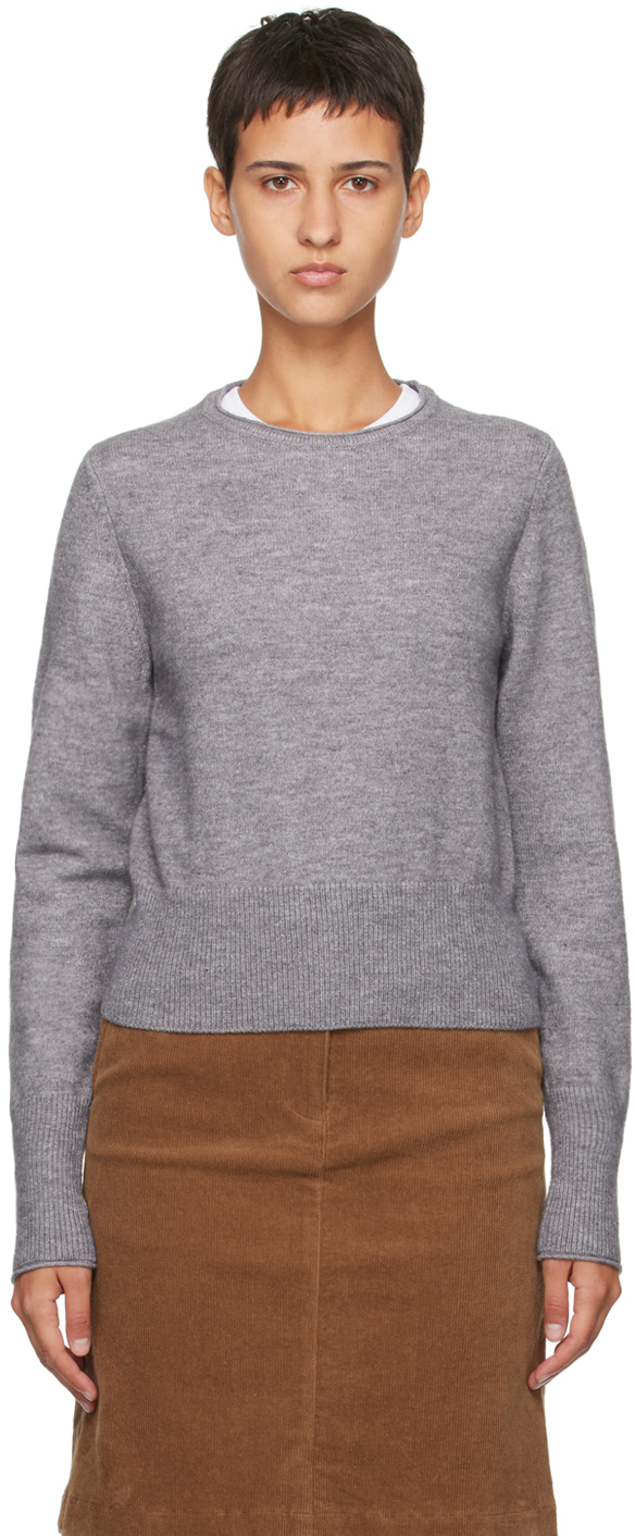 Dunst Gray Thumbhole Sweater In Melange Grey