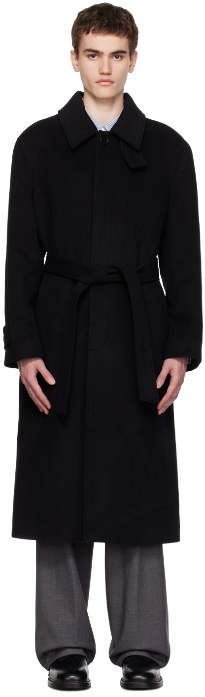 Dunst Black Button Coat