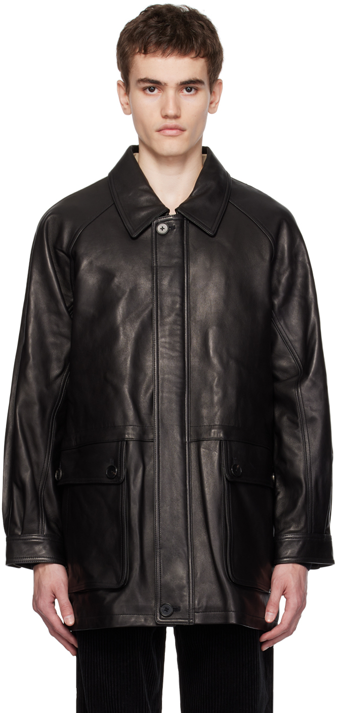 Dunst: Black Lily Leather Jacket | SSENSE