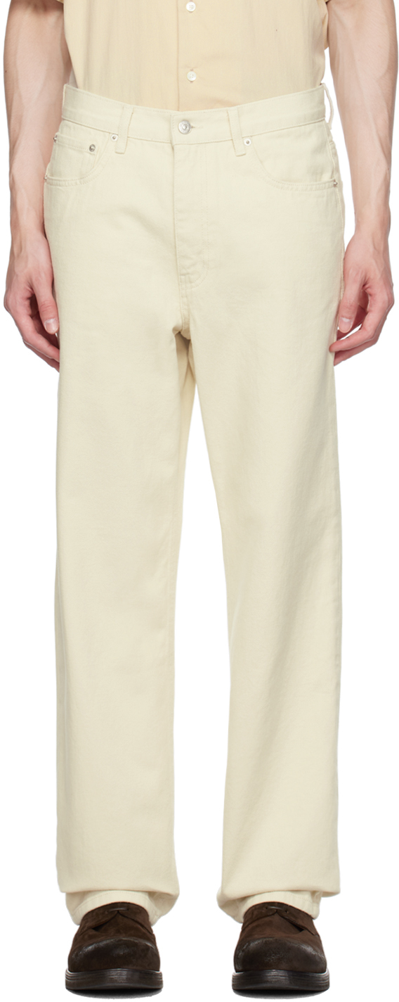 Dunst Off-white Low-rise Jeans In Sea Salt