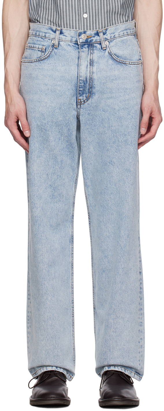 Dunst Blue Low-rise Jeans In Light Blue