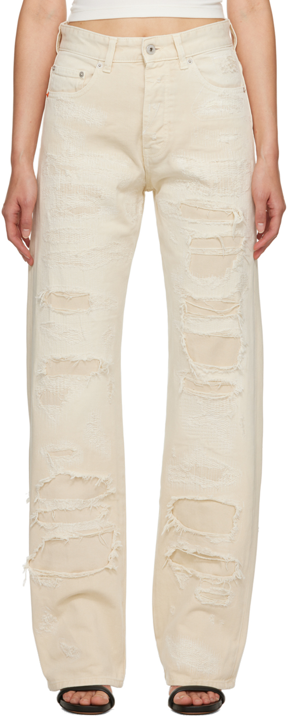 【関税込み】Heron Preston オレンジ グラデーション ジーンズ Heron Preston gradient-effect straight-leg Jeans | Orange