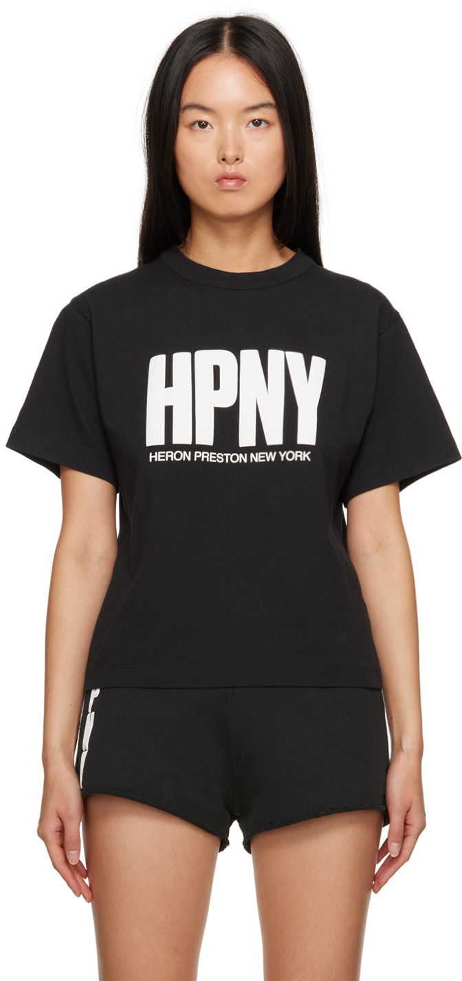 Shop Heron Preston Black 'hpny' T-shirt In Black White