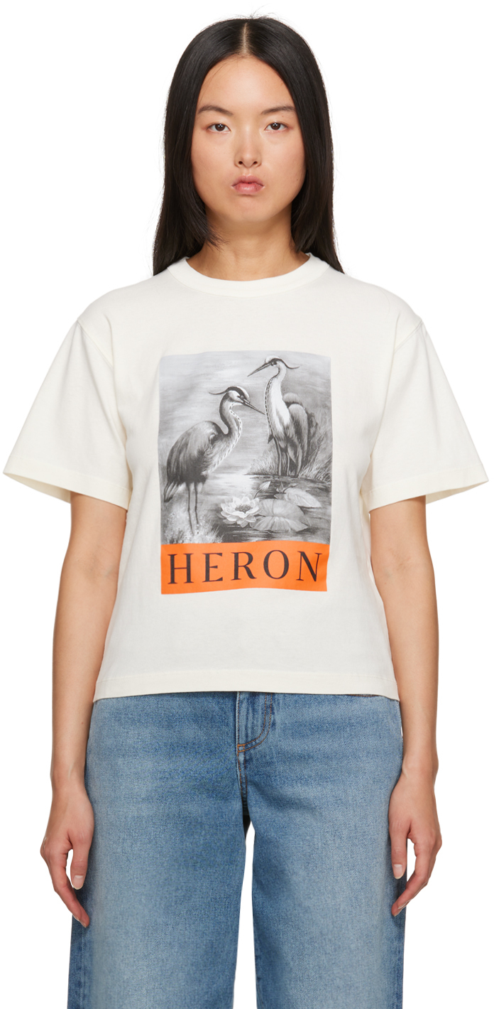 White 'Heron' T-Shirt