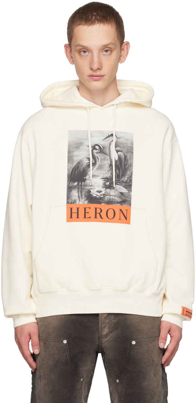 Shop Heron Preston White 'heron' Hoodie In White Black