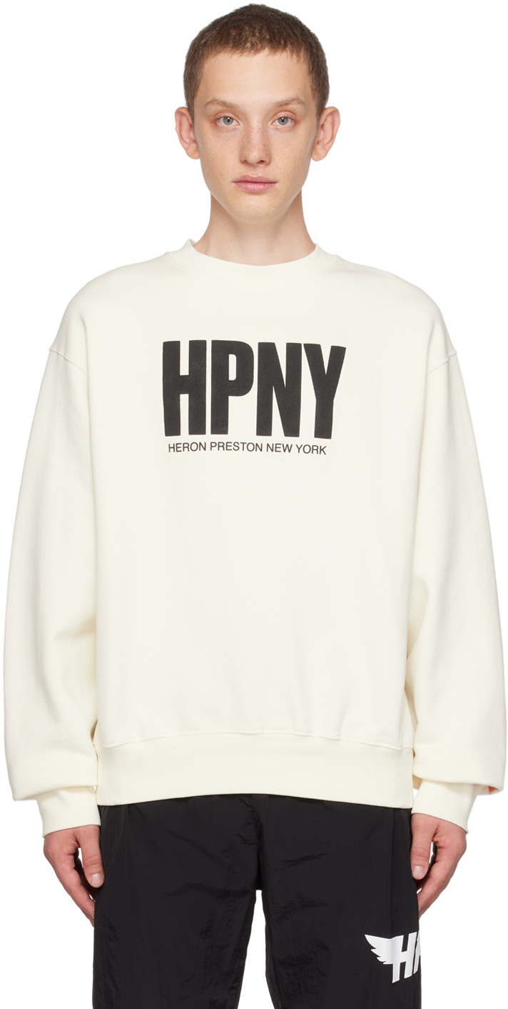 Shop Heron Preston Off-white 'hpny' Sweatshirt In White Black