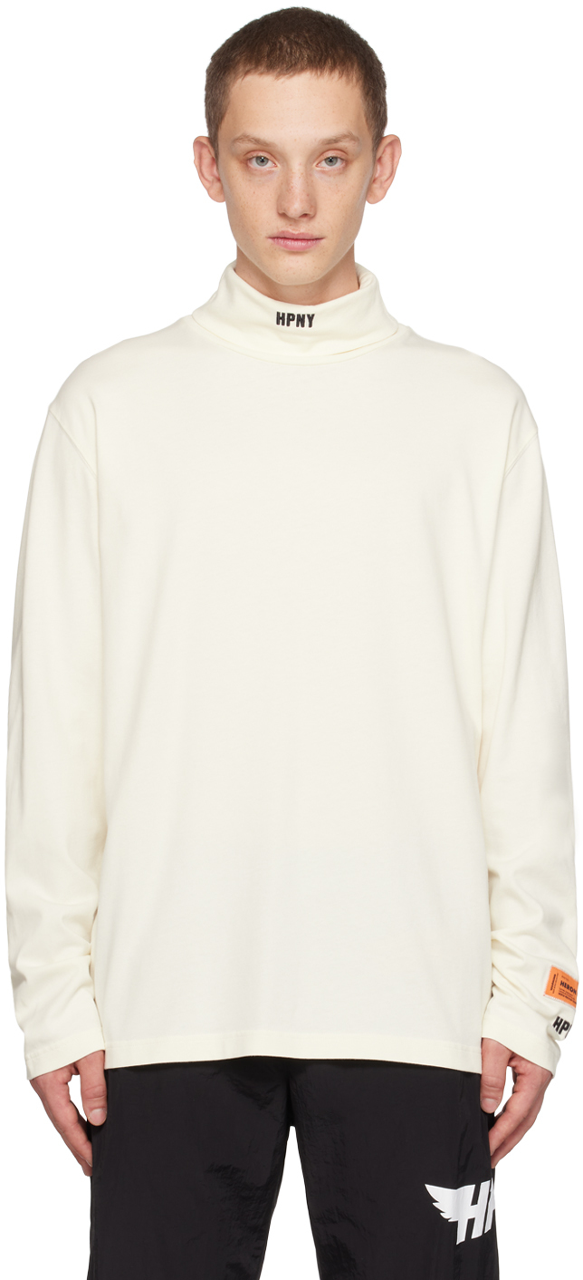 Shop Heron Preston Off-white Hpny Long Sleeve T-shirt In White Black