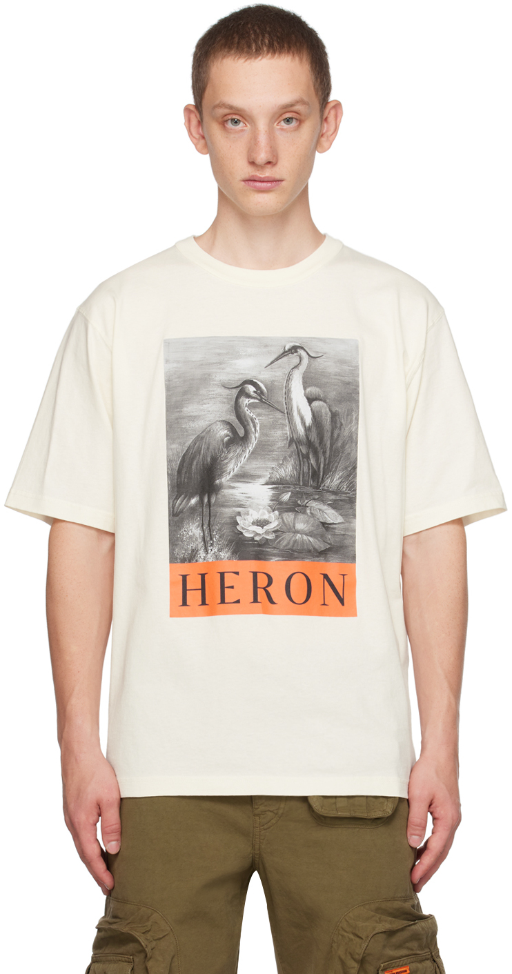 Heron Preston Off-white 'heron' T-shirt In White Black