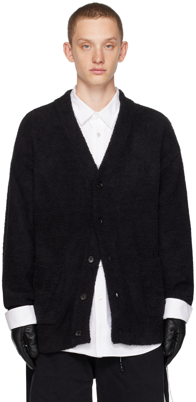 MASTERMIND JAPAN BLACK JACQUARD CARDIGAN