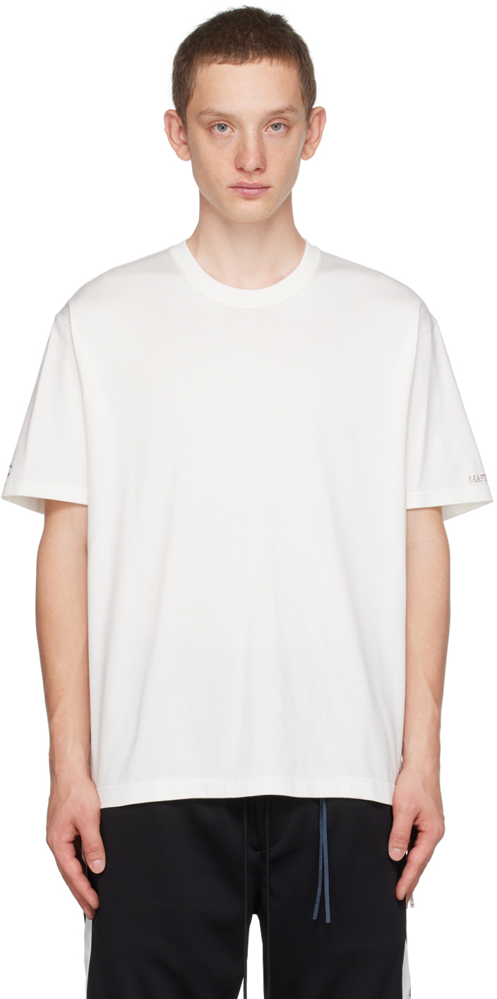 Mastermind Japan White Crystal-cut T-shirt