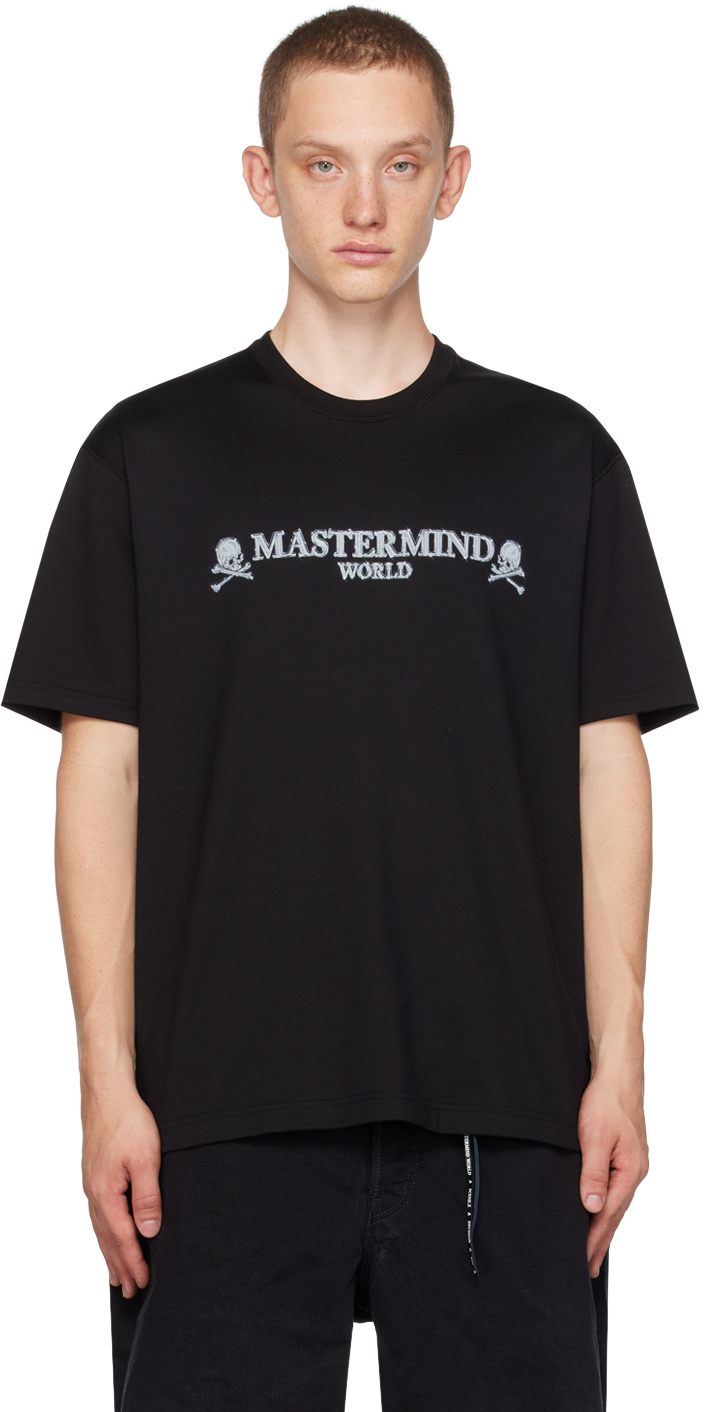 mastermind WORLD Black Printed T-Shirt