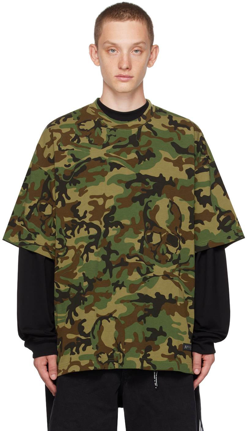 mastermind WORLD Green Camouflage T-Shirt