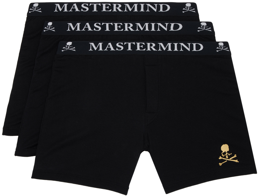 MASTERMIND WORLD ThreePack Black Boxers SSENSE