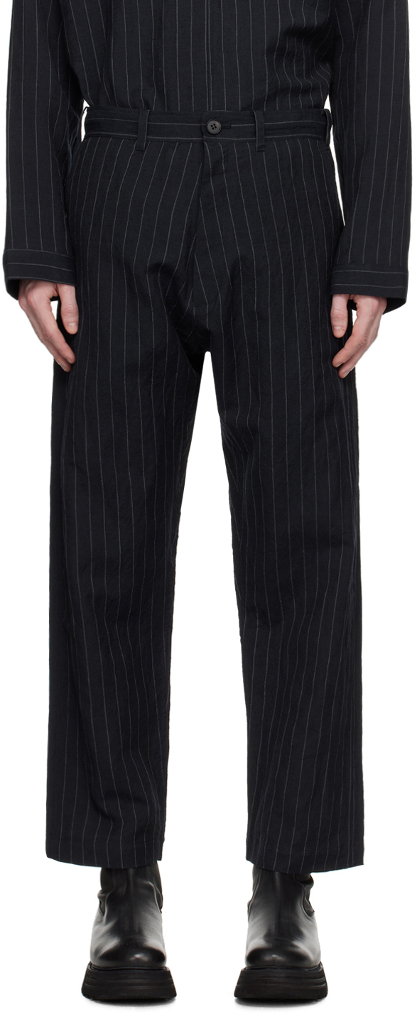 Jan-jan Van Essche Navy Pinstripe Trousers