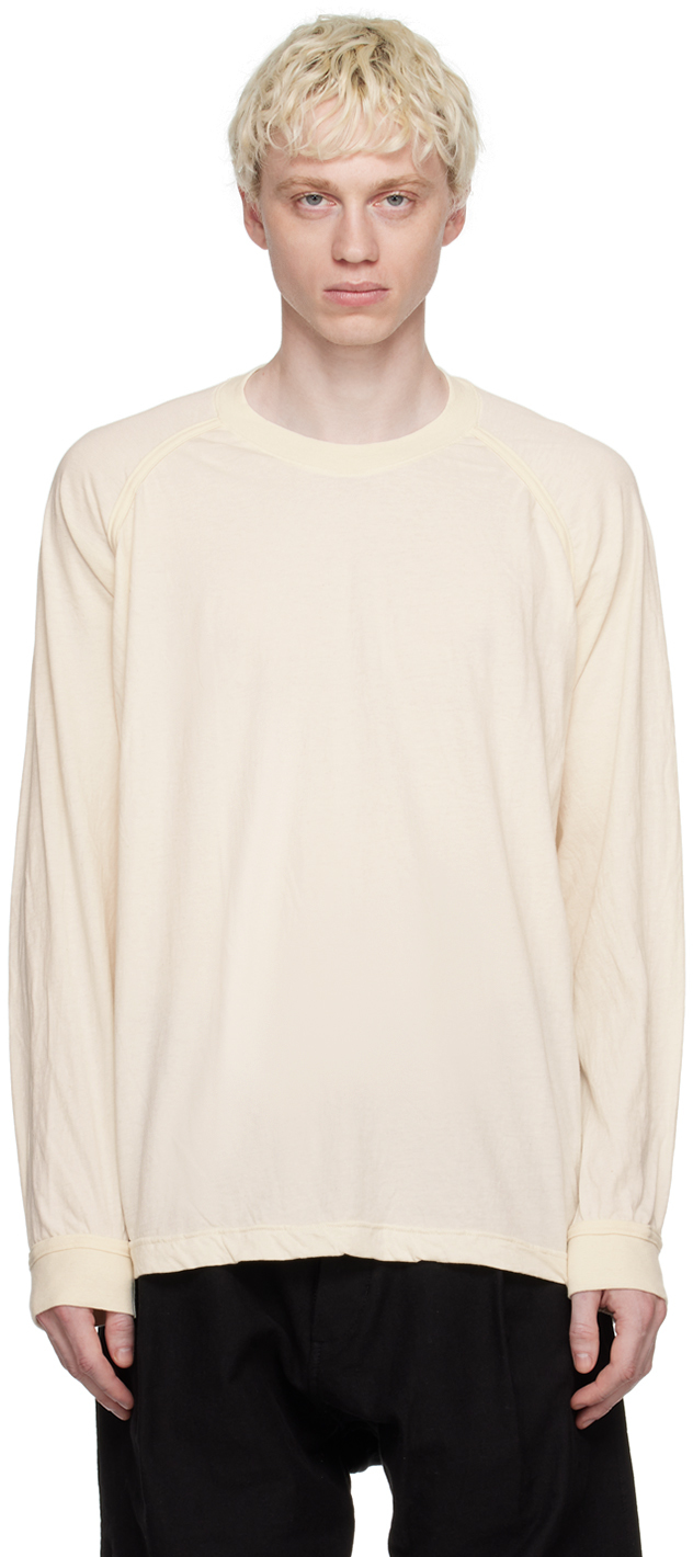 Jan-jan Van Essche Off-white O-project Long Sleeve T-shirt In Kinari (un-dyed)