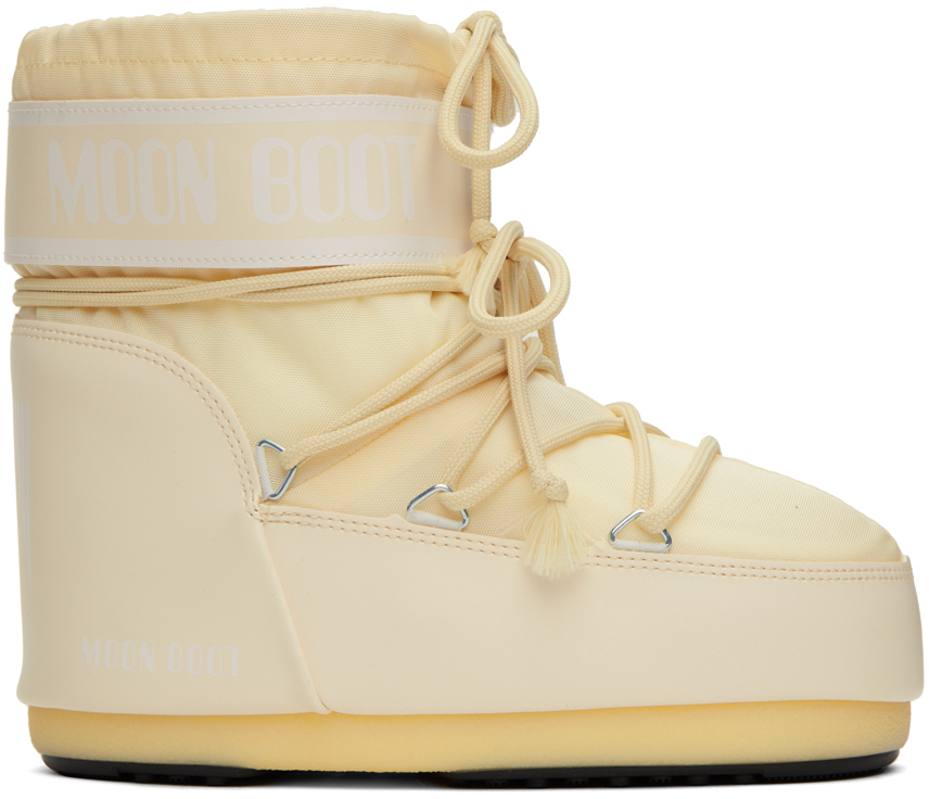 Moon Boot Beige Icon Low Boots In 006 Cream