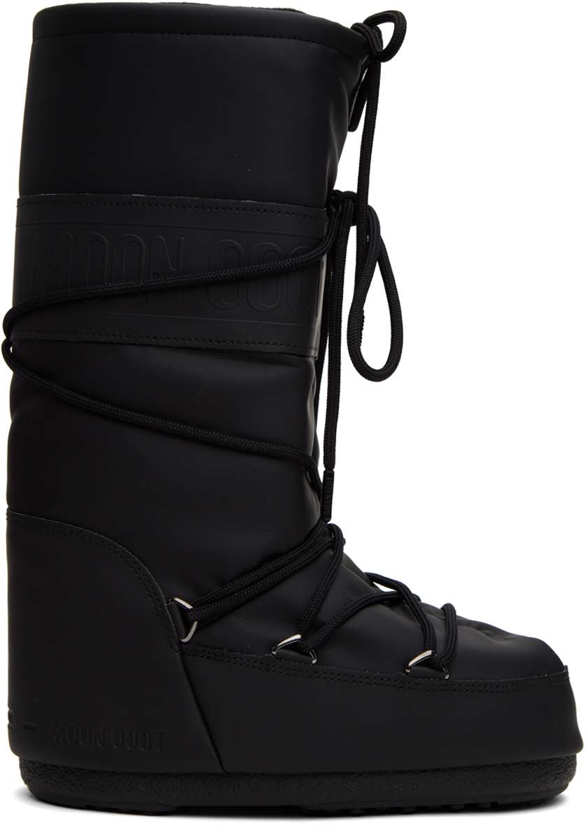 Moon Boot Black Icon Boots In Schwarz