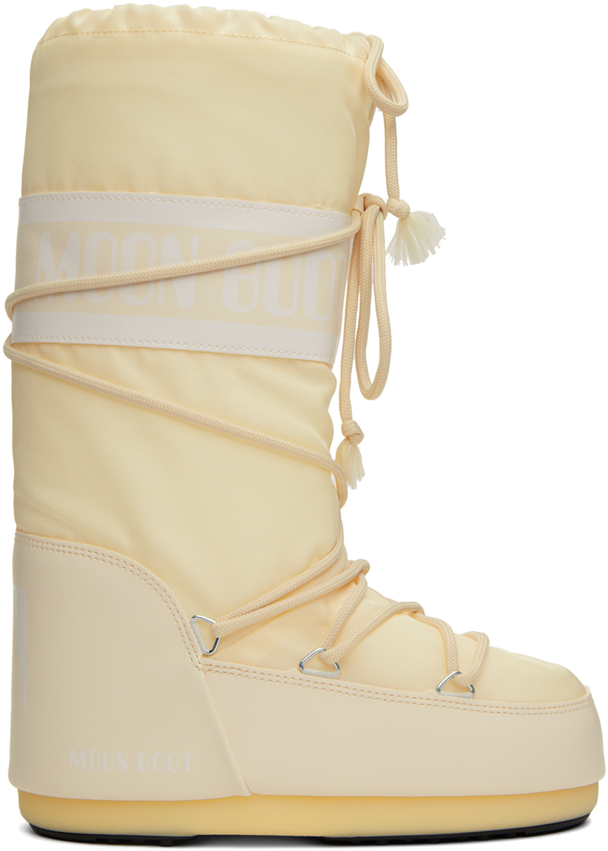 Moon Boot Beige Icon Boots In 082 Cream
