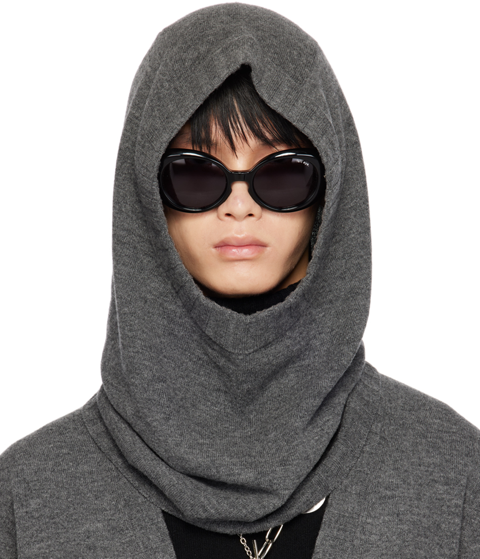 TAKAHIROMIYASHITA TheSoloist.: Gray Lambswool Huge Balaclava | SSENSE