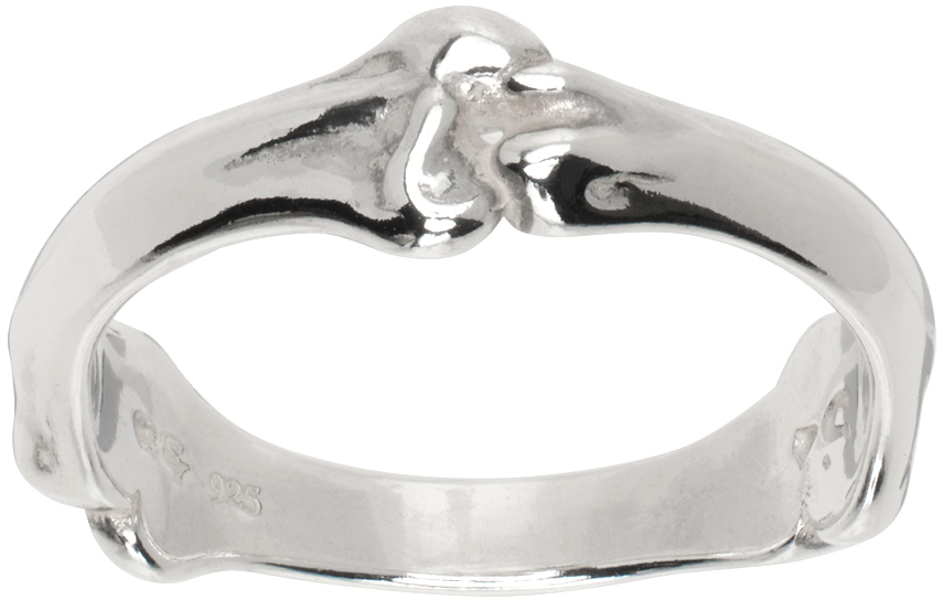 TAKAHIROMIYASHITA TheSoloist.: Silver Bone Shaped Ring | SSENSE