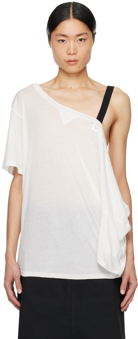 White Drop Shoulder T-Shirt