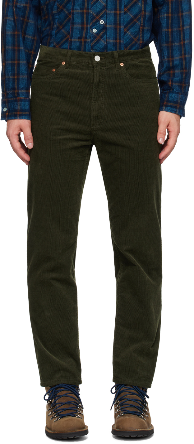 Pilgrim Surf + Supply Green Theodore Trousers In 69 D.grn