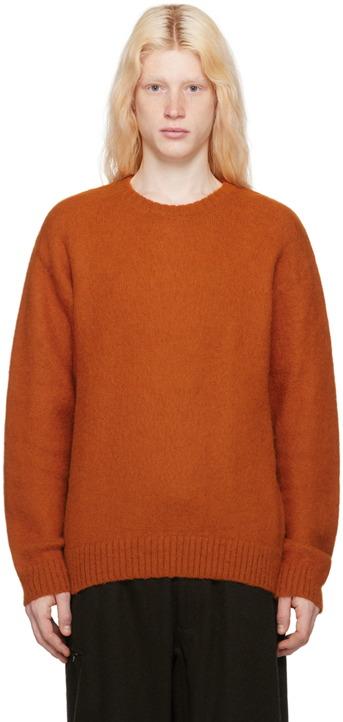 Pilgrim Surf + Supply Orange Morris Sweater In 37 Rust