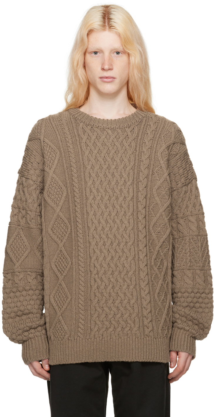 Pilgrim Surf + Supply Taupe Neal Sweater In 21 Taupe