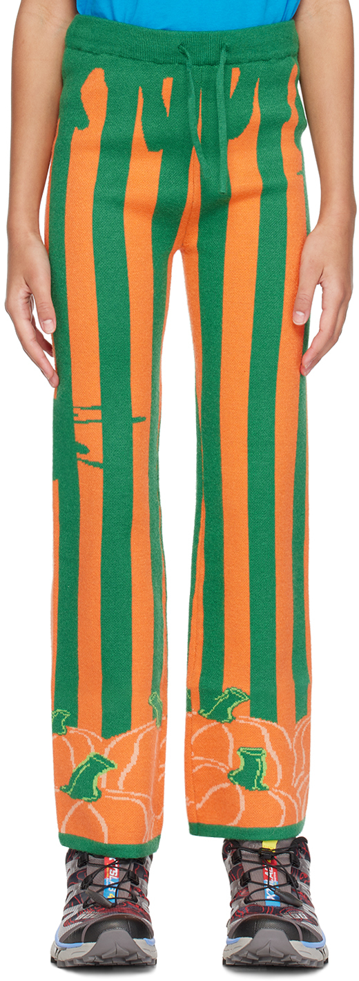 Helmstedt Ssense Exclusive Kids Green & Orange Sweatpants In Halloween Orange