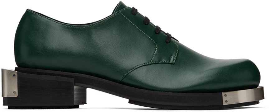 Green Lace-Up Derbys