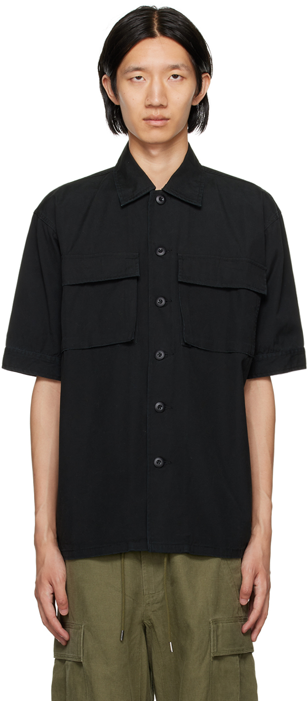 Maharishi Black Advisor's Shirt In Black Blk-108f