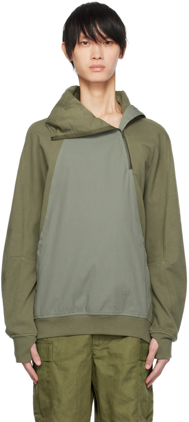 Maharishi Green Shinobi Sweatshirt In Olive Og-107f/sage