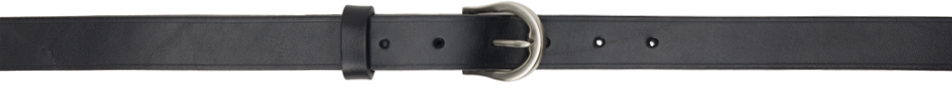 Black Long Leather Belt