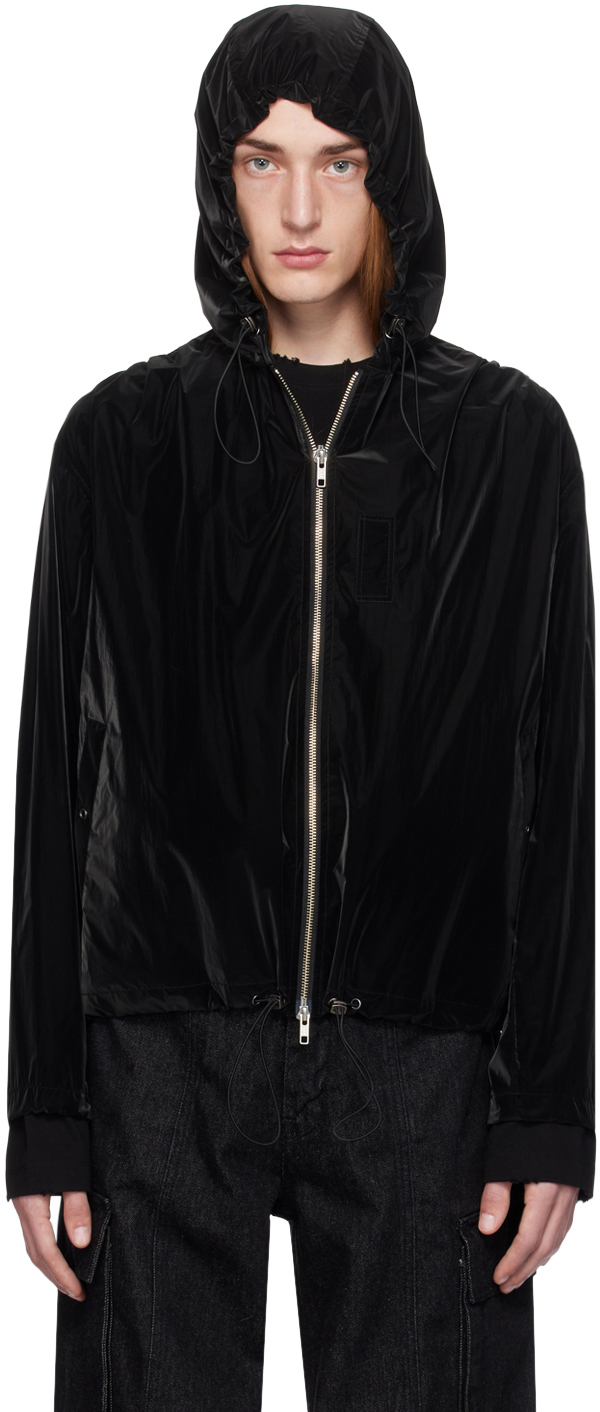 Black Shirring Jacket