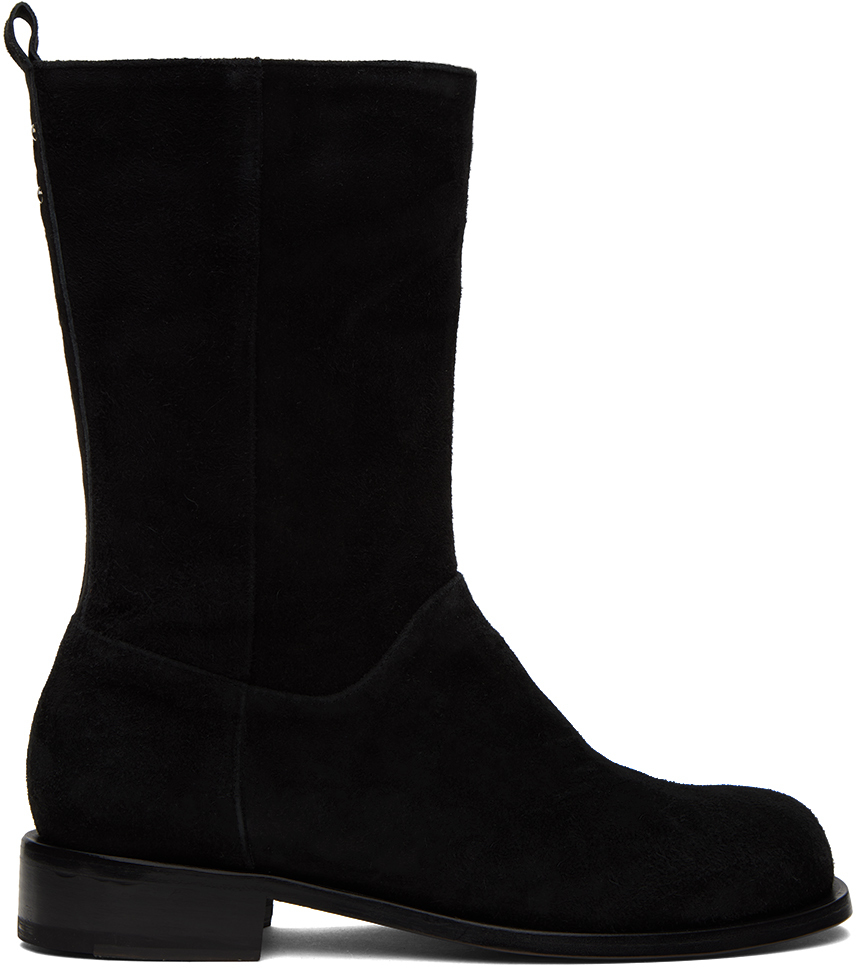 Youth Black Suede Ankle Boots