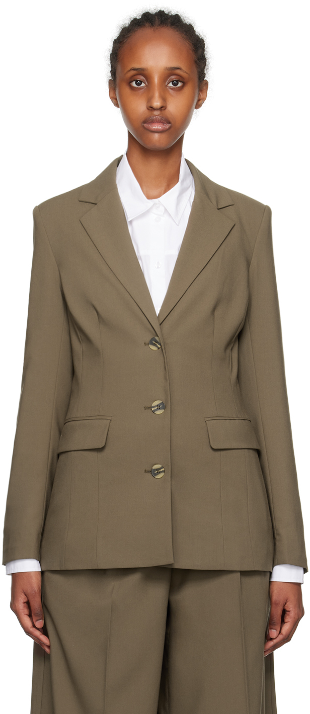 Brown Fitted Blazer