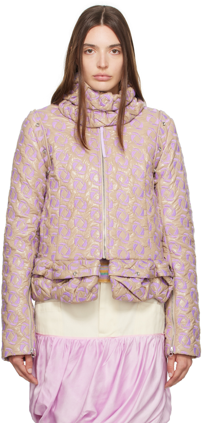 Beige & Purple Mobius Jacket by Kiko Kostadinov on Sale