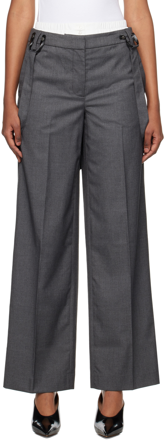 Gray Suspender Trousers