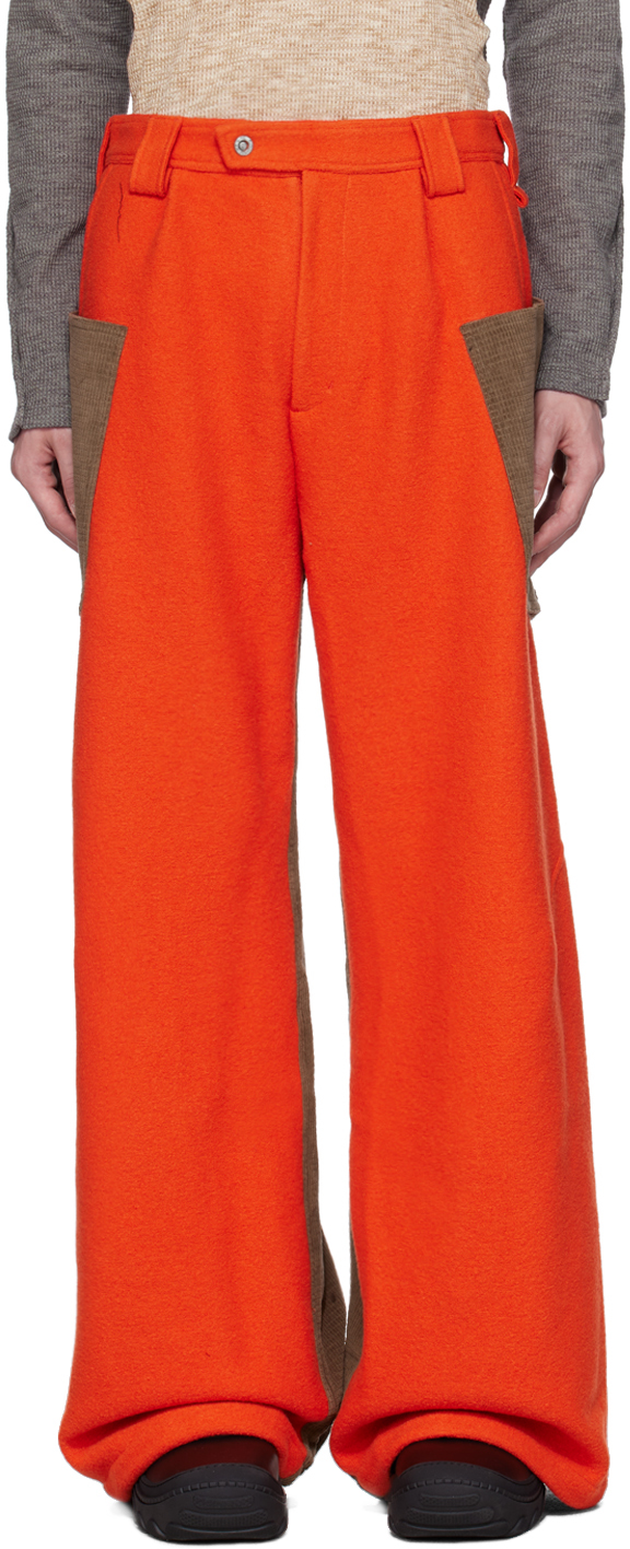 Orange & Taupe Meno Cargo Pants