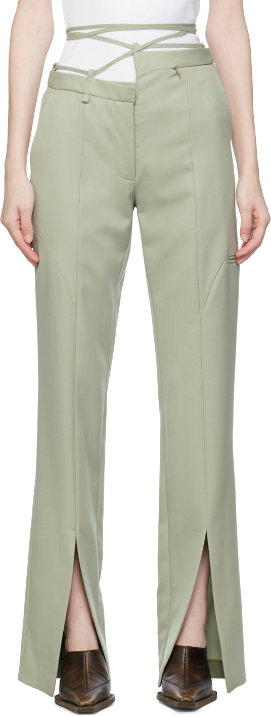 Srvc Green Service Trousers In Sage