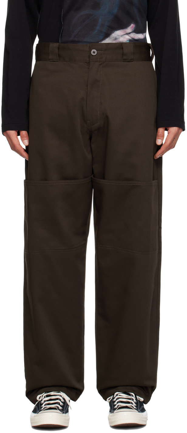 Brown Dickies Edition Trousers by N.Hoolywood on Sale