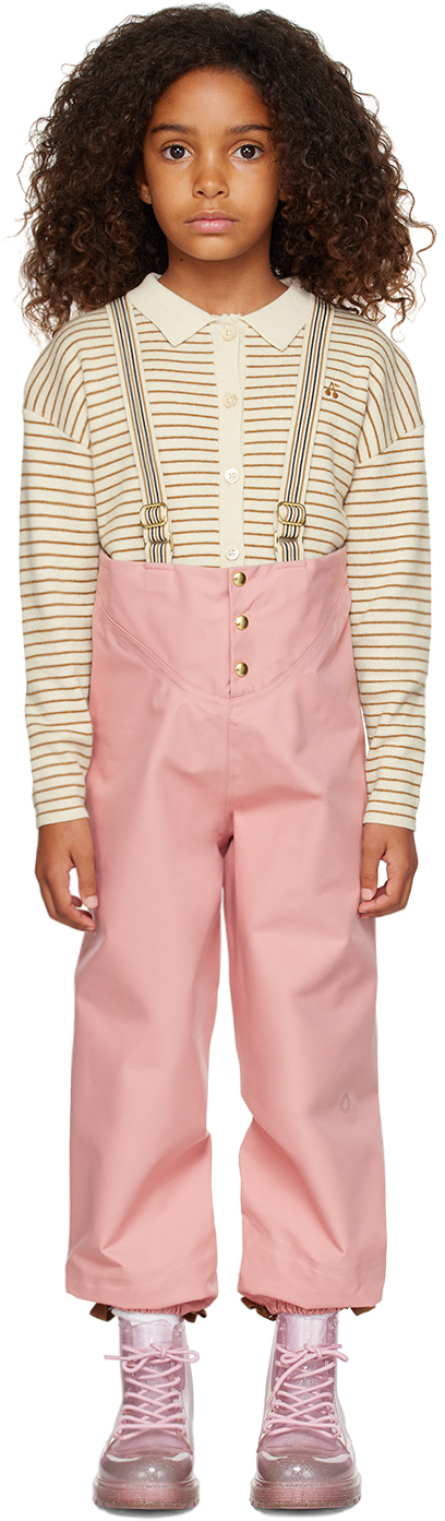 Fairechild Kids Pink Stirrup Trousers In Beach Rose