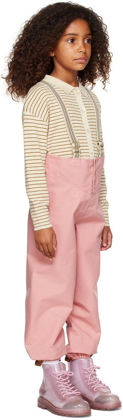 Shop Fairechild Kids Pink Stirrup Trousers In Beach Rose