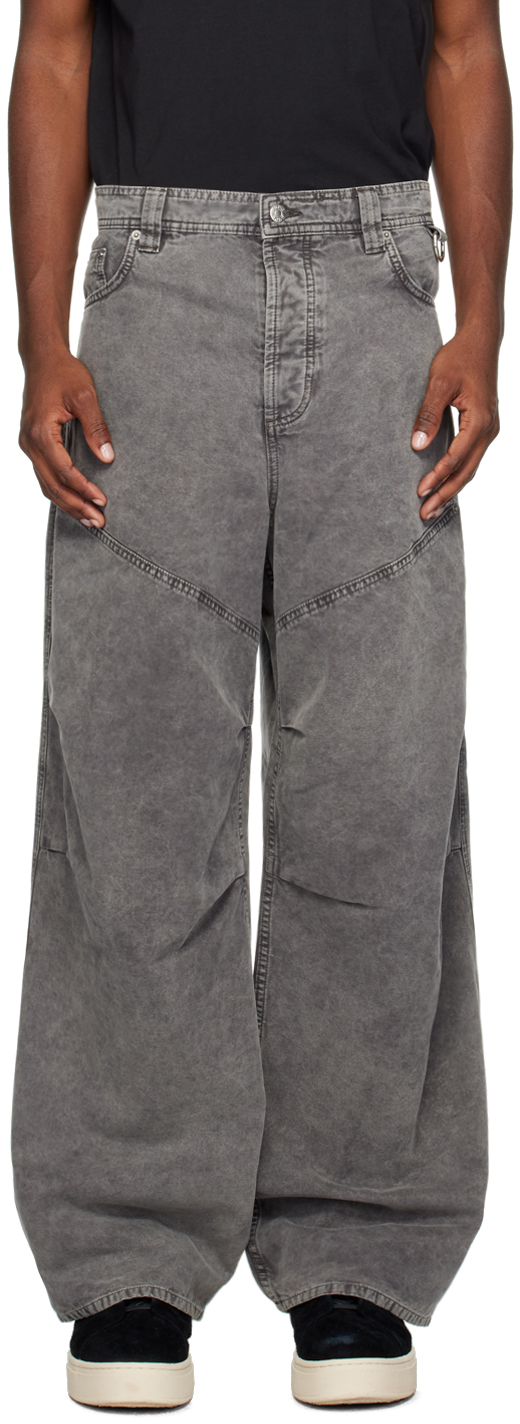 Gray Cave Trousers by HOPE on Sale